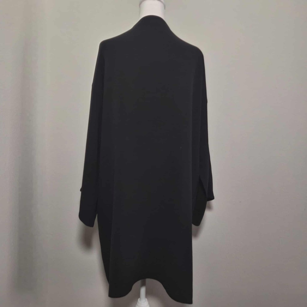 Zoran Vintage Dense Durable Heavyweight 100% Italian Silk Long Draped Cardigan L - Picture 4 of 13